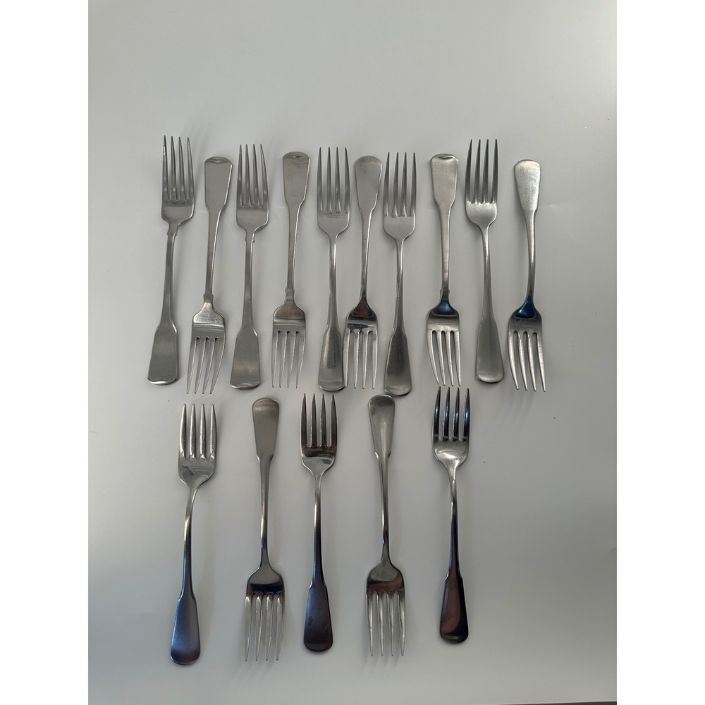 Oneida minute man . Stainless Steel Flatware Set 15pc Fiddle Handle Forks